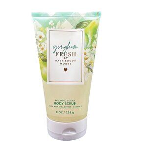 Bath & Body Works Gingham Fresh Foaming Sugar Scrub 8oz Green Pear Shea Butter